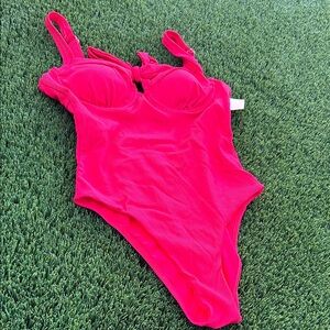 Women’s red  One-Piece Swim Bikini with Underwire Support
